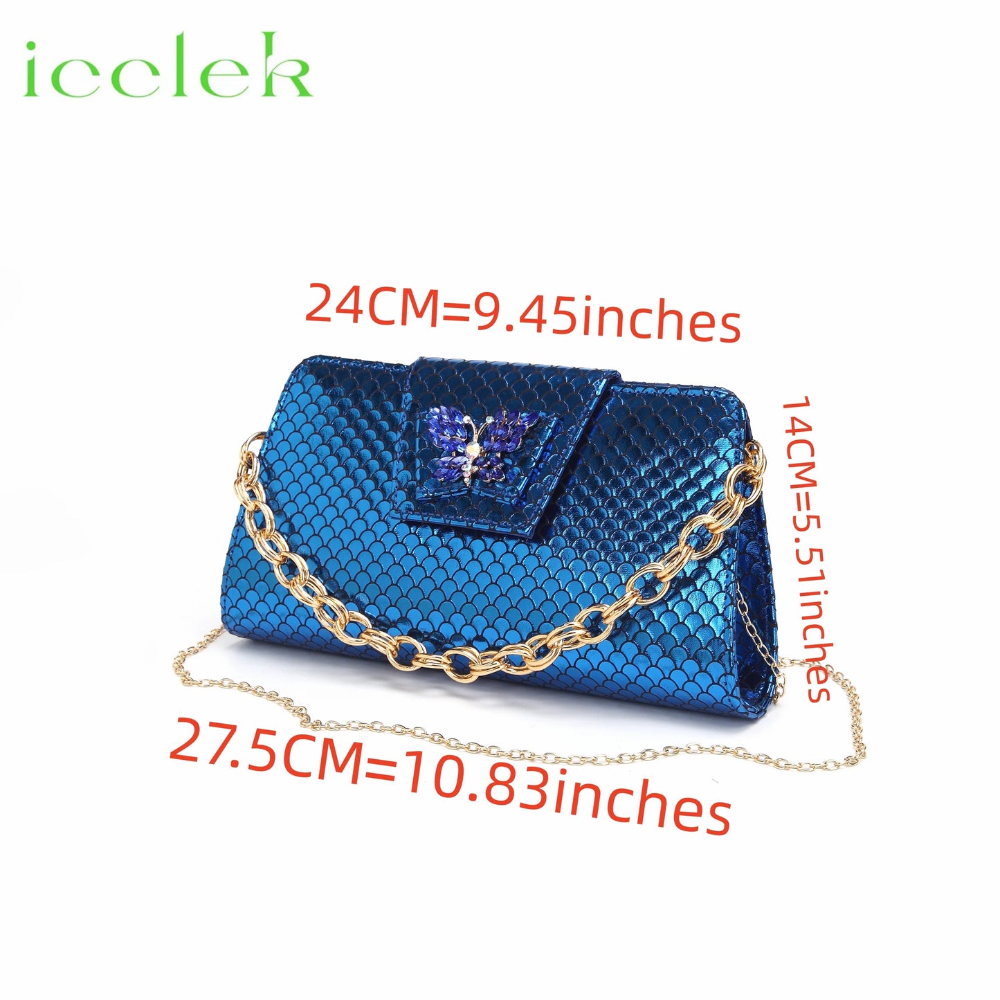 Royal Blue 2024 New Fashionable Summer Hollow Pattern Design Comfortble Heesl Sandal with Bag Set For Wpmen Party