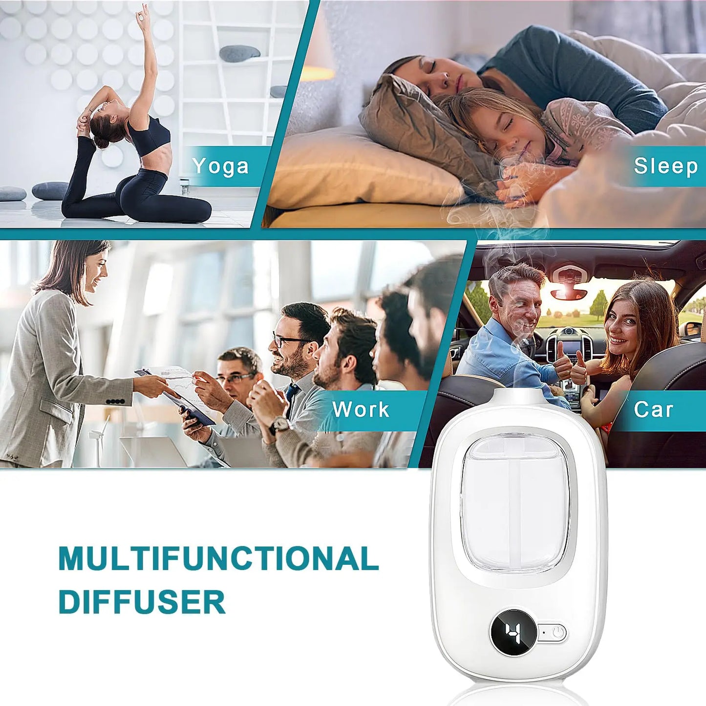 Upgrade Wall Mounted Essential Oil Diffuser,Perfume,4 Modes Humidifier,Wireless Car Air Freshener Deodorization Bathroom Home