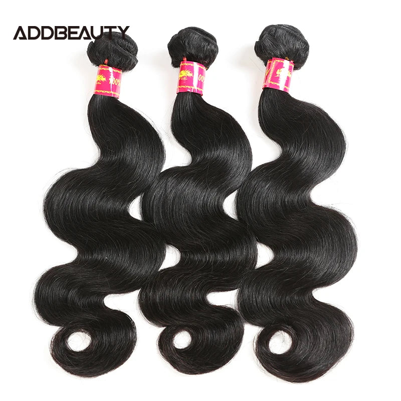 Human Hair Bundles for Women Addbeauty Body Wave Unproccessed Raw Virgin Human Hair Weft Natural Color Double Drawn Hair Weave