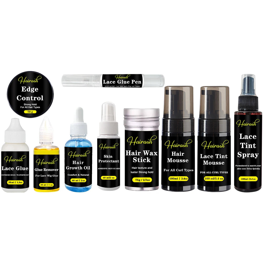 Lace Glue Waterproof For Lace Front Wig + Plant Glue Remover + Hair Wax Stick + Lace Tint Spray