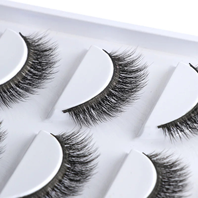 3/5 Pairs Fake Lashes Natural Long False Eyelashes Extension Fluffy 3D Mink Lashes Wispy Strip Eyelashes Makeup Tools maquillaje