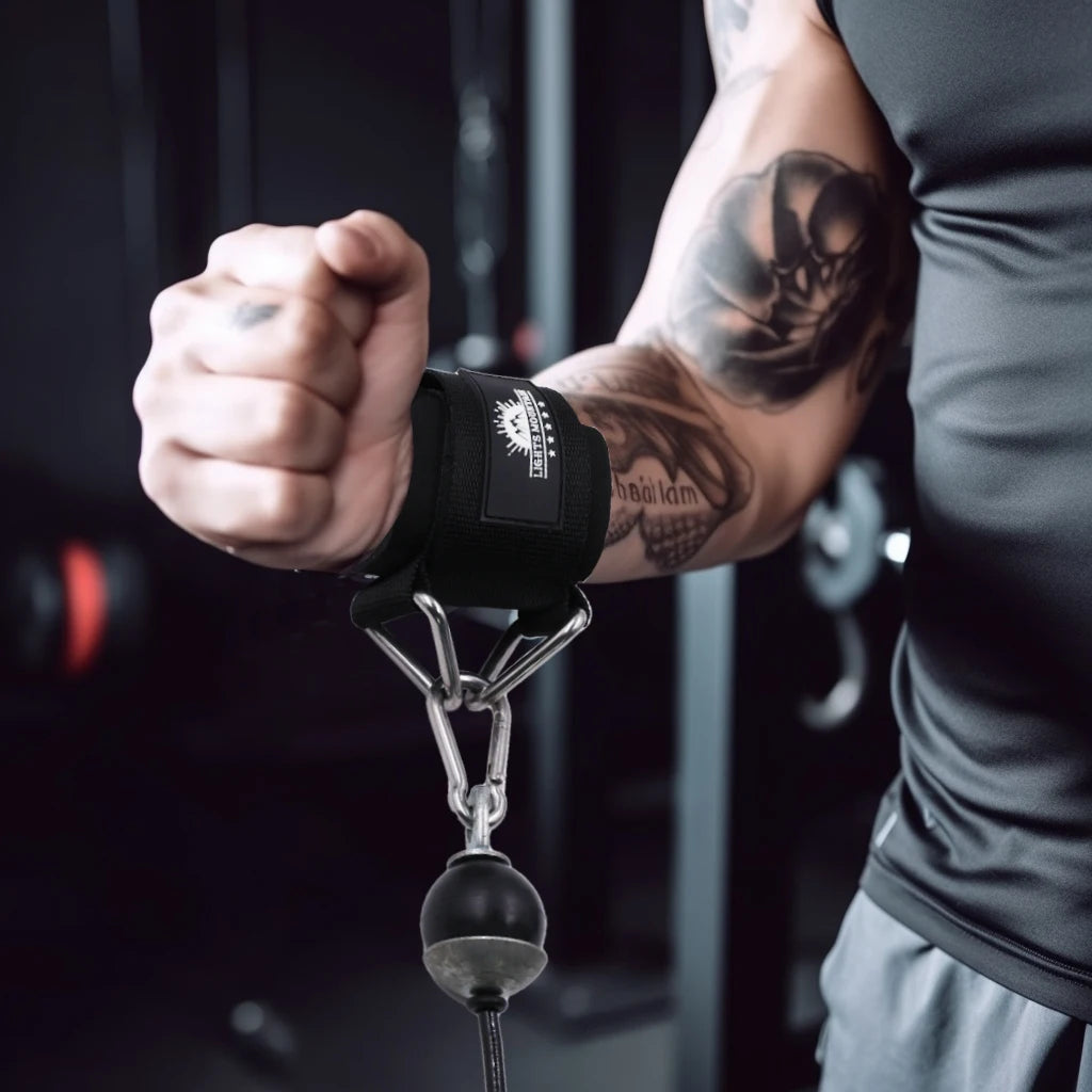Adjustable Wrist Cuffs Neoprene Padded Straps for Cable Machines Resistant Band Strength Training Fitness Equipment