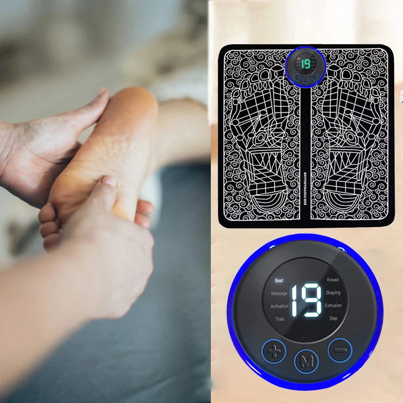 Intelligent Massage Foot Pad Cervical Neck Massager Patch Multi-Stage Adjustable Muscle Massager Combination Set