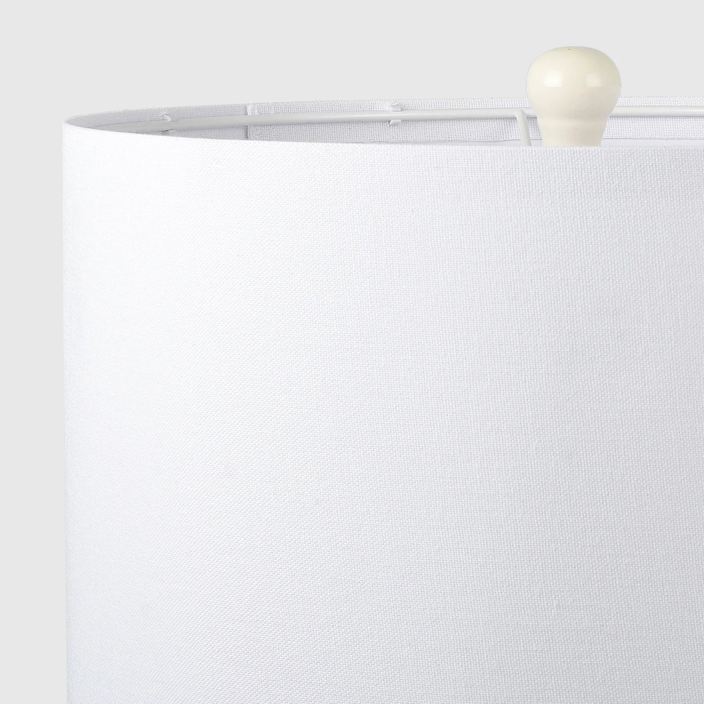 21 Inch Etched Ceramic Table Lamp With Shade, Gloss White Glaze Handcrafted Accent Lamps For Living Room, Bedroom