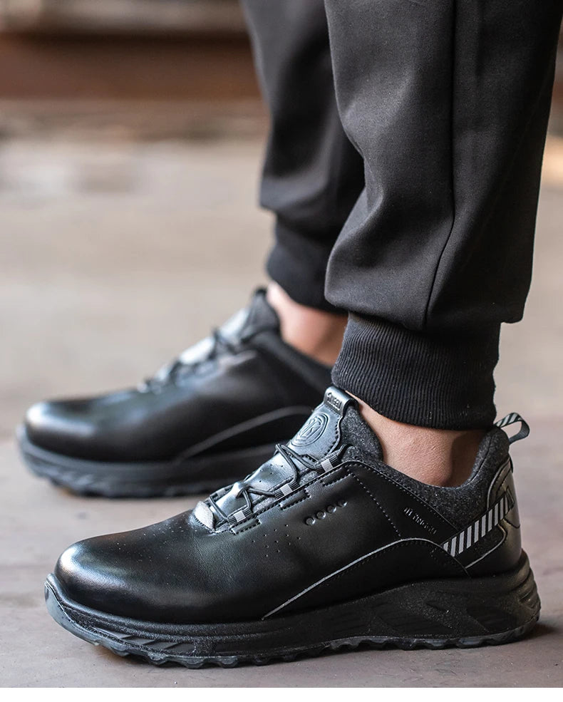 Rotating Button Security Protective Boots Men New Safety Shoes Men Anti-smash Anti-puncture Work Shoes Fashion Men Sport Shoes