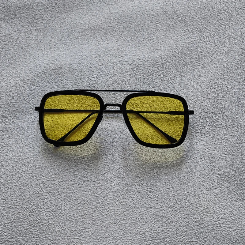 2024 New Square Men Sunglasses Fashion Metal Steampunk Sun Glasses For Women Trendy Outdoor Shades Eyewear Unisex Accessory
