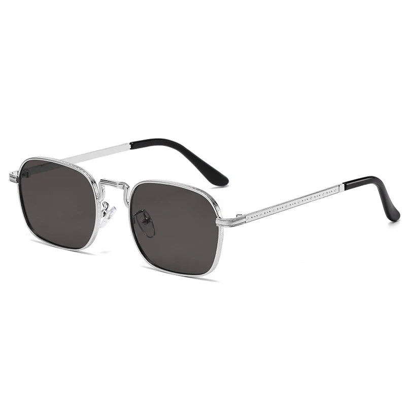 New Square Oval Metal Sunglasses Fashionable Retro Men Sunglasses Women Personalized Uv Resistant Eyeglass Luxury Design Uv400 