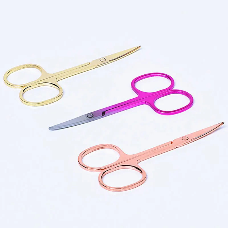 Eyebrow Scissor Makeup Eyelash Trimmer Nose Facial Hair Remover Multifunctional Scissors Stainless Steel Nail Cuticle Tools