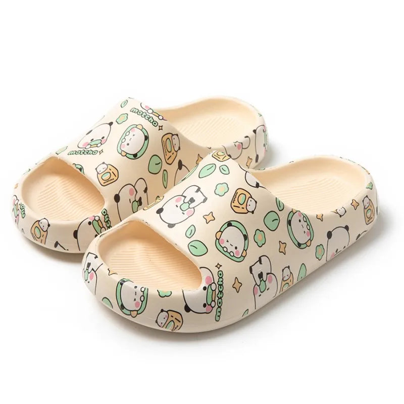 Kawaii Bubu Dudu Bear Slippers Summer Home Bathroom Anti-skid Bottom Outdoor Soft Shoes Cartoon Sandal Girl Gift Anime Figure