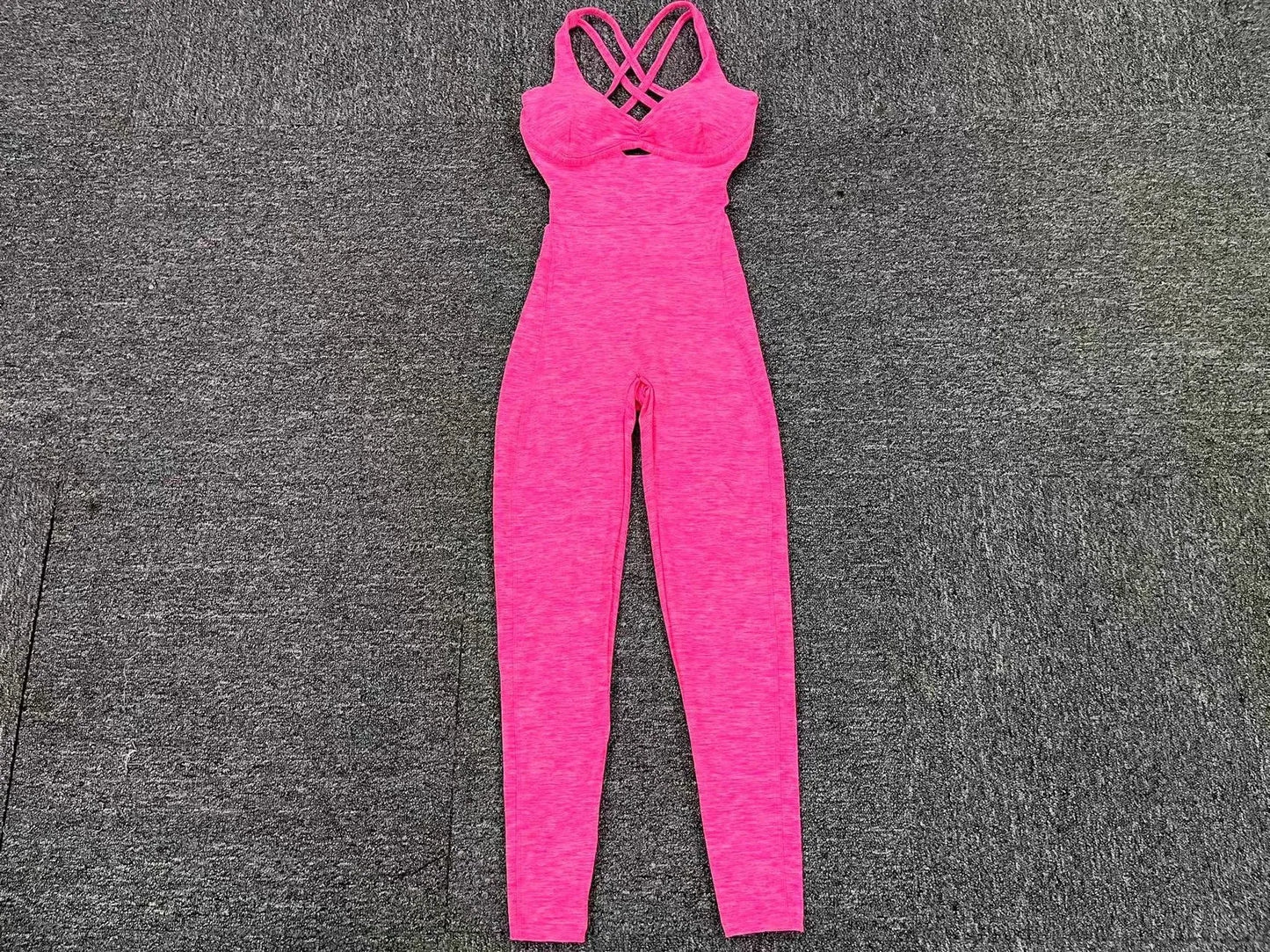 Sexy Cross Backless Scrunch Sport Jumpsuits Monkeys Women Sportswear One Piece Gym Yoga Workout Clothing Female Fitness Overalls