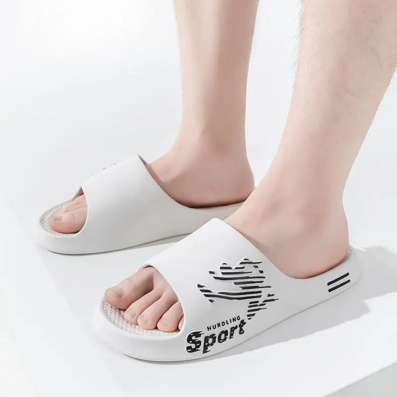 New Trend Men's Slippers Home indoor anti slip soft sole pvc slippers Summer sports style Outdoor Casual Beach Flip Flops Sandal