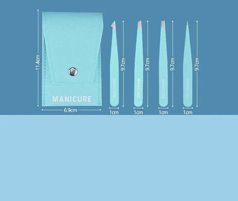Eyebrow Tweezer Beauty Fine Hairs Puller Stainless Steel Slanted Brow Clips Hair Removal Makeup Tools
