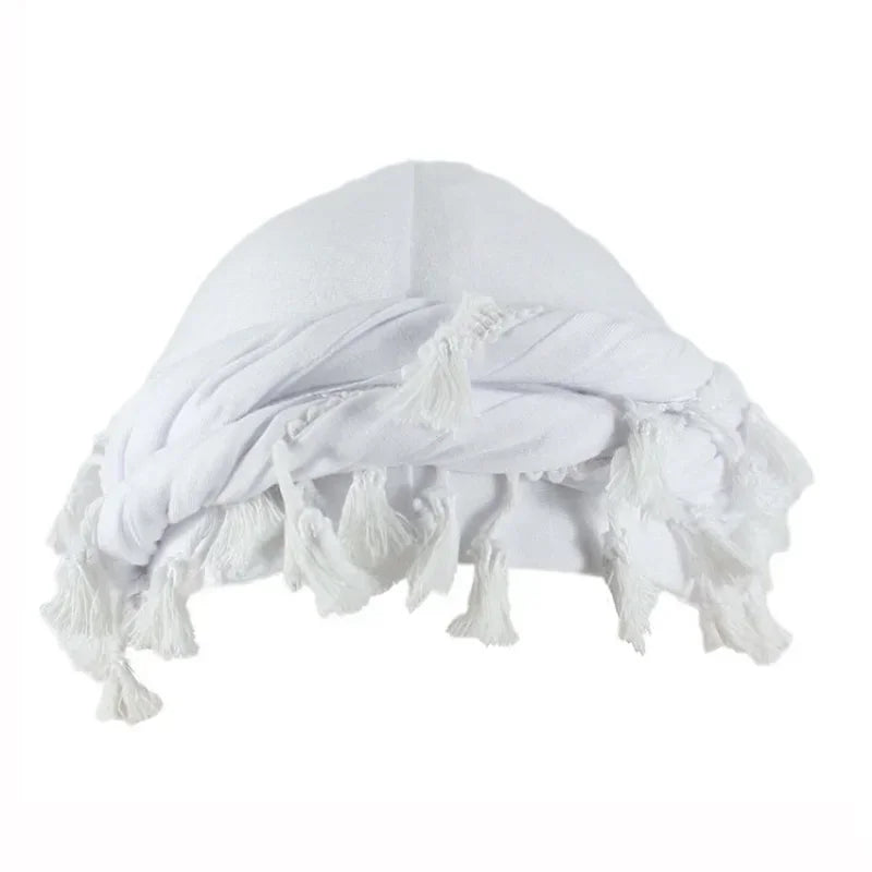 Men Hat Punk Burr Trim Twisted Tail Fringe Cotton Bandana Hat Hop Turban Hats Head Wrap Beanie Cap Solid Color Docker Hat 2024