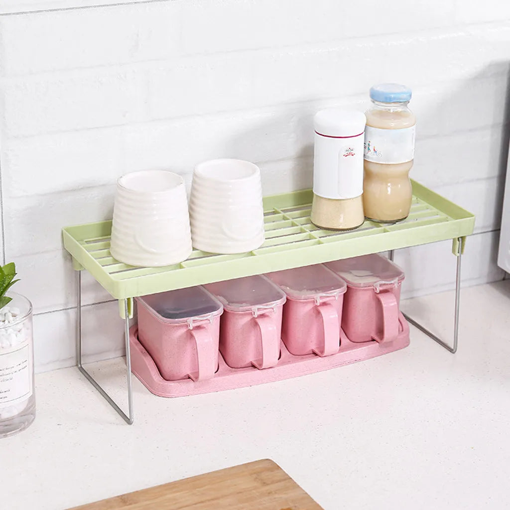 Home Storage Rack Standing Rack Kitchen Countertop Storage Organizer Shelf Holder Rack Practical Home Kitchen Storage Rack