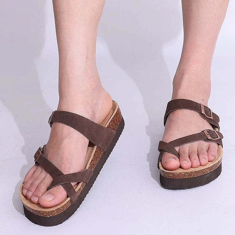 Litfun Fashion Clogs Sandals For Men Woen Summer Cork Footbed Outdoor Beach Slippers Orthopetic Mules Sandal With Arch Support