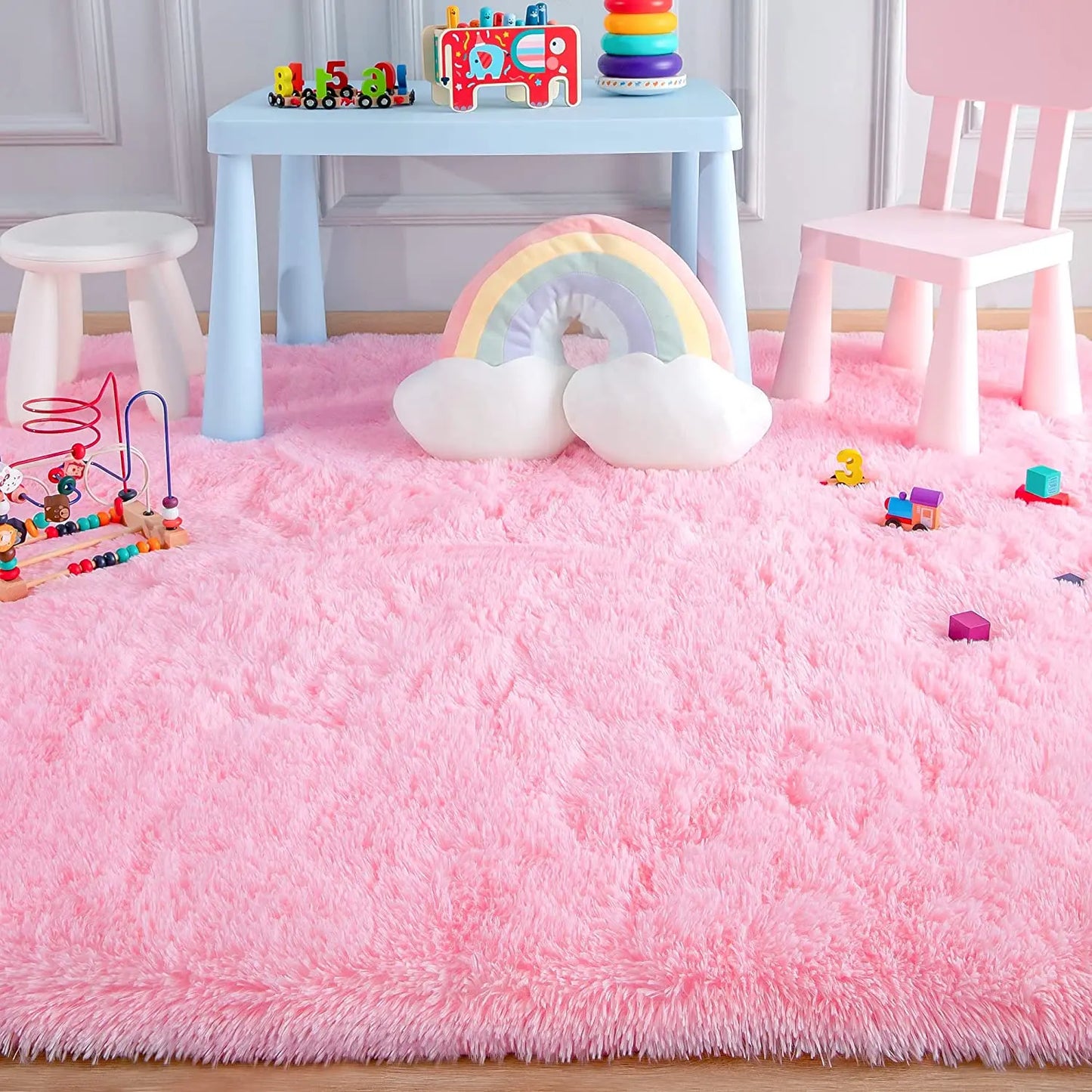 Plush Carpets Fluffy Ultra Soft Indoor Modern Area Rugs Living Room Play Mats For Children Bedroom Home Decor Nursery Rug