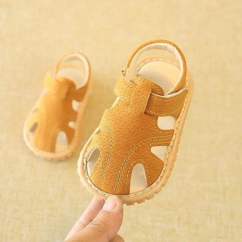 New Baby Shoes First Shoes Newborn Boy Girl First Walkers Indoor Non-slip Baby Sandals Rubber Sole Summer Beach Infant Sandal