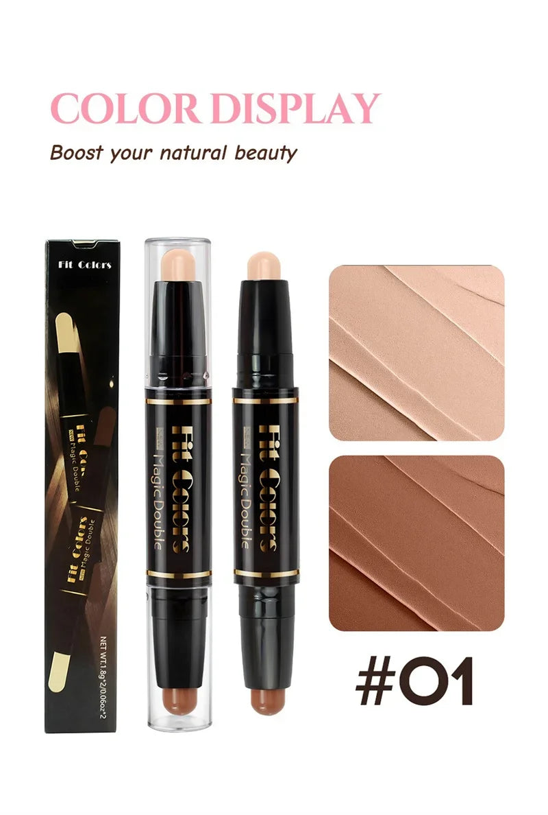 Double-ended Dual-purpose High-light Trimming Stick Three-dimensional Contour Nose Shadow Facial Shape Pencil Face Makeup Stick
