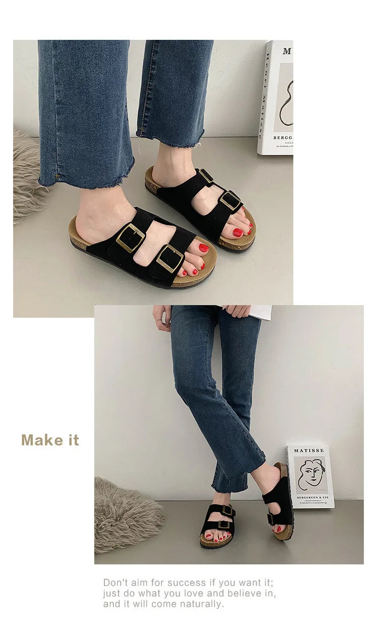 Litfun Fashion Clogs Sandals For Men Woen Summer Cork Footbed Outdoor Beach Slippers Orthopetic Mules Sandal With Arch Support