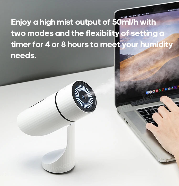 260ML Wireless Air Humidifier USB Aromatherapy Diffuser 1000mAh Rechargeable Battery Ultrasonic Cool Mist Maker Quiet Fogger