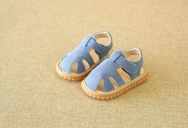 New Baby Shoes First Shoes Newborn Boy Girl First Walkers Indoor Non-slip Baby Sandals Rubber Sole Summer Beach Infant Sandal