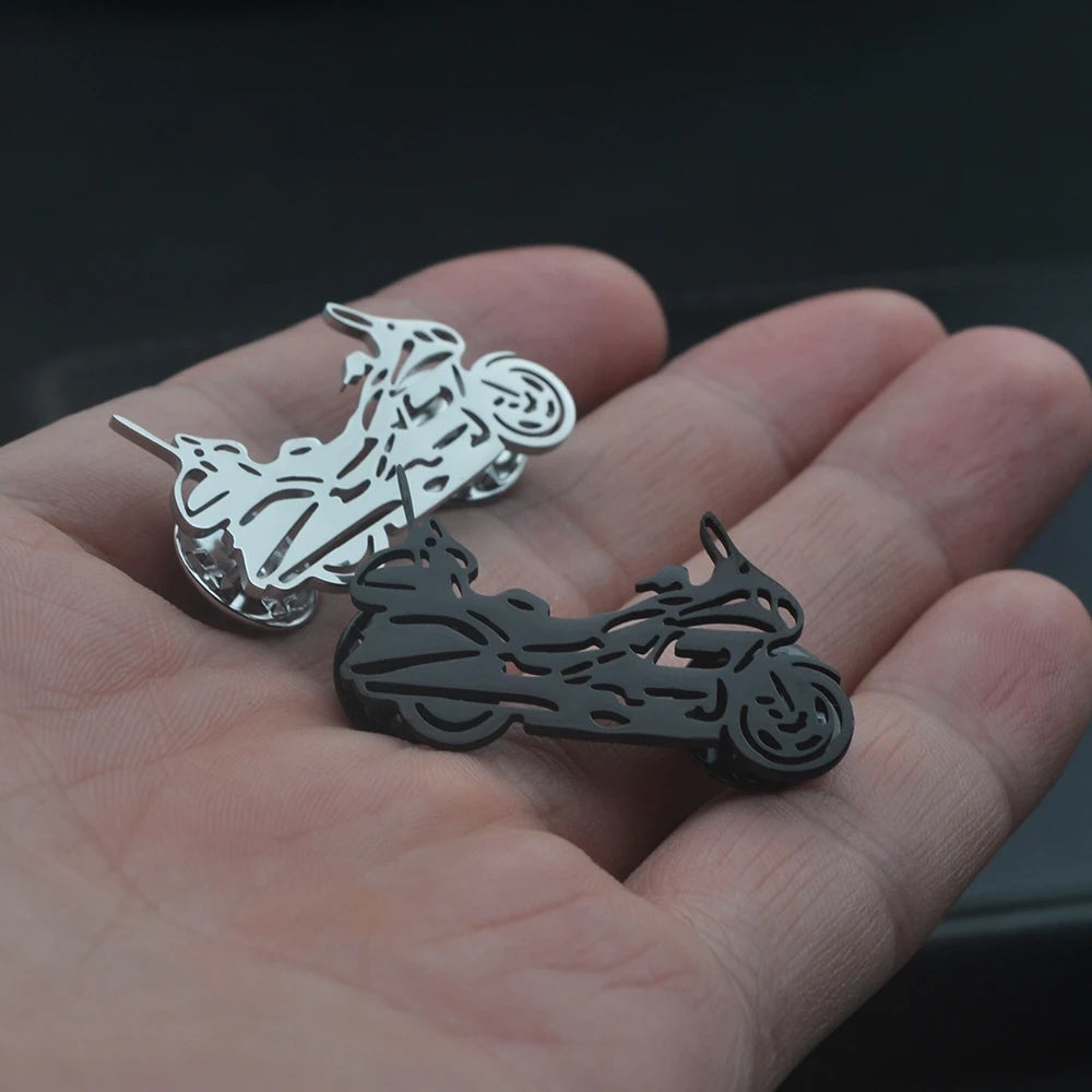New Stainless Steel Clothing Accessories, Men's Brooch, Motorcycle Men's Gift, Brave Person's Birthday Gift, Father's Day Gifts