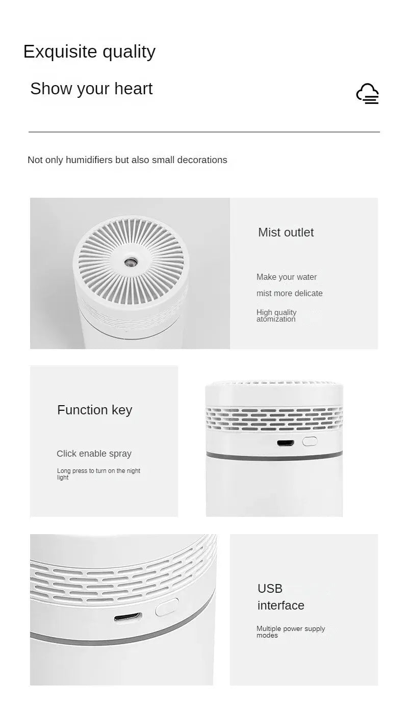 Car Humidifier Mini Seven-Color Aroma Humidifier Car Air Purifier Small Atomizer Household Bedroom Water Supply