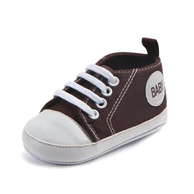 New Baby Canvas Sneaker For Newborn Sport Shoes For Baby Boys Girls Infant Toddler Soft Bottom Anti-slip First Walkers 0-18 M