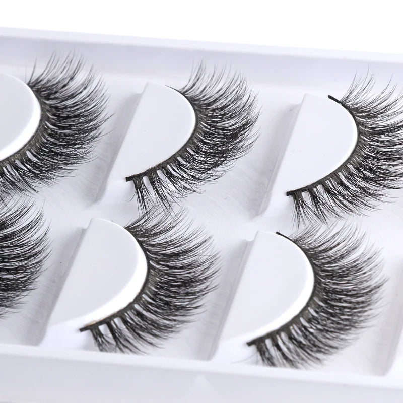 3/5 Pairs Fake Lashes Natural Long False Eyelashes Extension Fluffy 3D Mink Lashes Wispy Strip Eyelashes Makeup Tools maquillaje