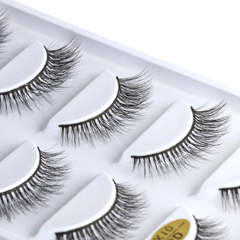 3/5 Pairs Fake Lashes Natural Long False Eyelashes Extension Fluffy 3D Mink Lashes Wispy Strip Eyelashes Makeup Tools maquillaje