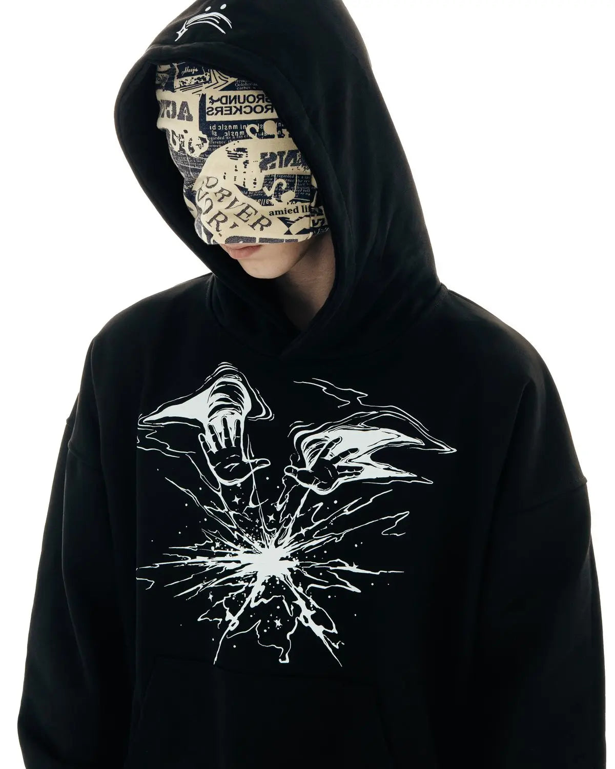 Punk Lyrical Print Clothing Oversized Hip Hop Pullover Streetwear Men's Hoodies Harajuku Fashion Tops Goth Hooded Sweatshirt Y2K