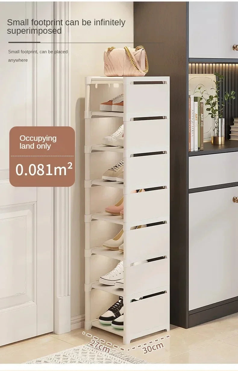 Shoes Rack Organizer Stackable Shoe Cabinet Space Saving Shoes Storage Rack Multi-layer Adjustable Shoe Cabinet Home Storage