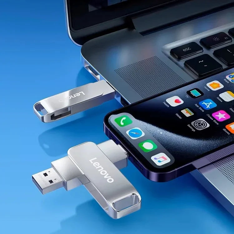 Lenovo 16TB USB 3.0 Flash Drive U Disk Type-C Interface High Speed Transfer 8TB 4TB Large Capacity Metal Pendrive Memoria Stick