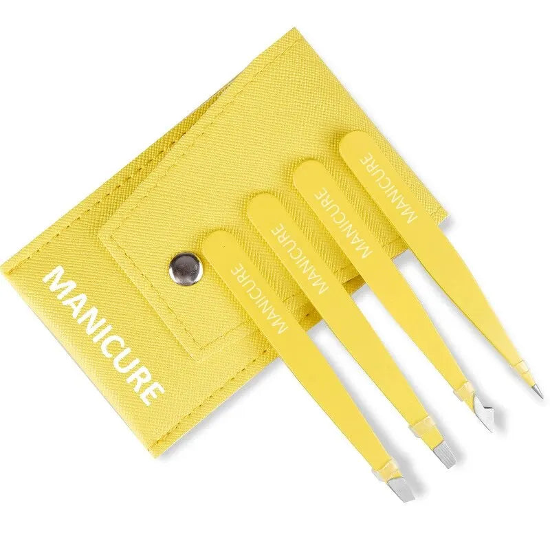 Eyebrow Tweezer Beauty Fine Hairs Puller Stainless Steel Slanted Brow Clips Hair Removal Makeup Tools