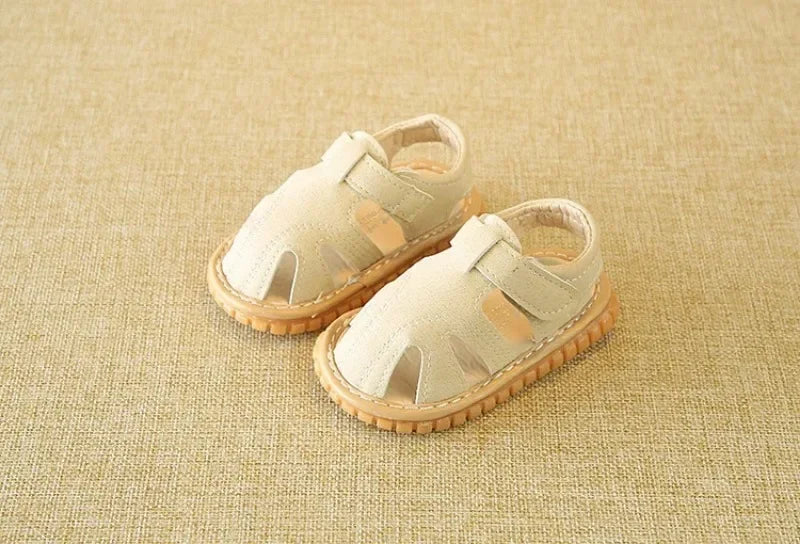 New Baby Shoes First Shoes Newborn Boy Girl First Walkers Indoor Non-slip Baby Sandals Rubber Sole Summer Beach Infant Sandal