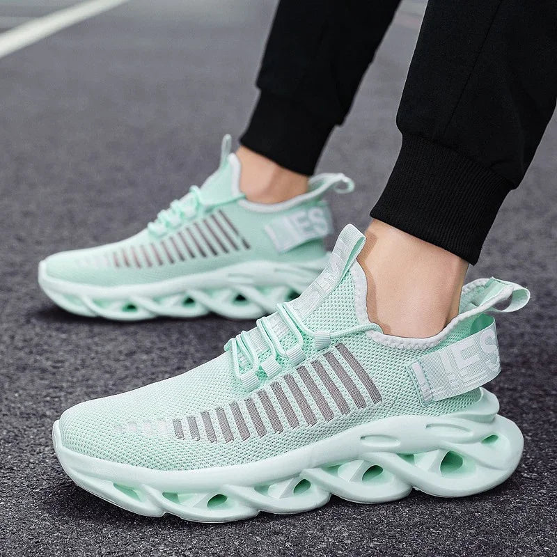 MAEDEF Men Shoes Comfortable Casual Sneakers Breathable Platform Running Shoes Man Mesh Tenis Sport Shoes Waling Tenis Masculino