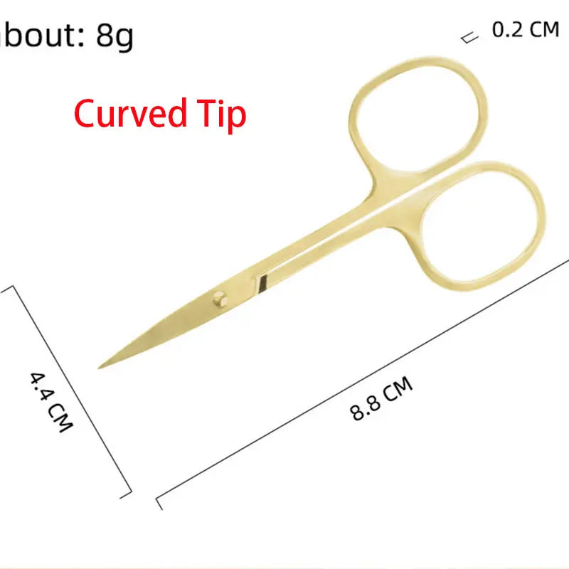 Eyebrow Scissor Makeup Eyelash Trimmer Nose Facial Hair Remover Multifunctional Scissors Stainless Steel Nail Cuticle Tools