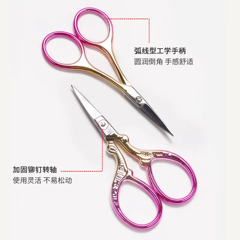 Eyebrow Scissor Makeup Eyelash Trimmer Nose Facial Hair Remover Multifunctional Scissors Stainless Steel Nail Cuticle Tools