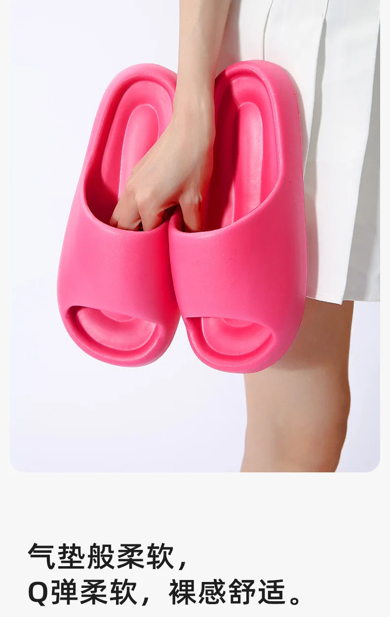 Women's Slippers Fashion Light EVA Soft Home Sole Slipper Bathroom Anti-Slip Casual Indoor Slipper Beach Sandal Flip-Flops