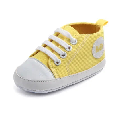 New Baby Canvas Sneaker For Newborn Sport Shoes For Baby Boys Girls Infant Toddler Soft Bottom Anti-slip First Walkers 0-18 M