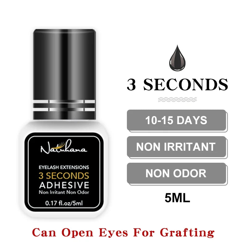 NATUHAHA 5 pcs/lot Eyelashes Glue Fast Drying Long Lasting Lashes Adhesive Low Smell Mink Eyelash Glue Makeup Tools Set