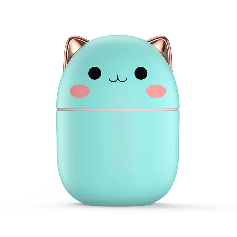 Hot Sale 250ml Cute Cat Air Humidifier Diffuser USB Mist Maker Mini Humidificador with Night Light