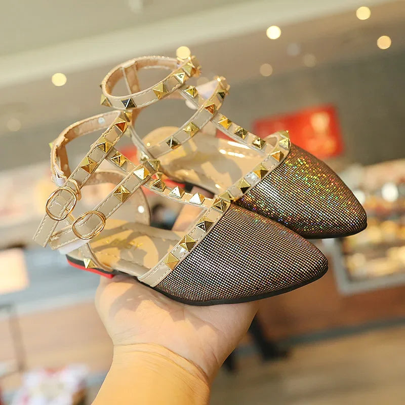 CCTWINS KIDS spring autumn girls brand for baby shoes stud Single shoes children sandal toddler princess flats party Dance shoes