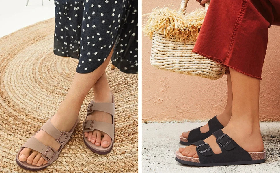 Litfun Fashion Clogs Sandals For Men Woen Summer Cork Footbed Outdoor Beach Slippers Orthopetic Mules Sandal With Arch Support