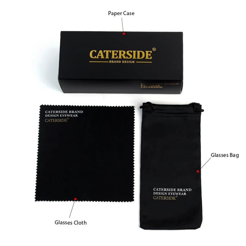CATERSIDE Retro Square Men Sunglasses Punk Small Frame Personalized Design Sun Glasses Women Travel Party Business Festival Gift
