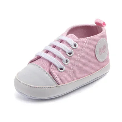 New Baby Canvas Sneaker For Newborn Sport Shoes For Baby Boys Girls Infant Toddler Soft Bottom Anti-slip First Walkers 0-18 M