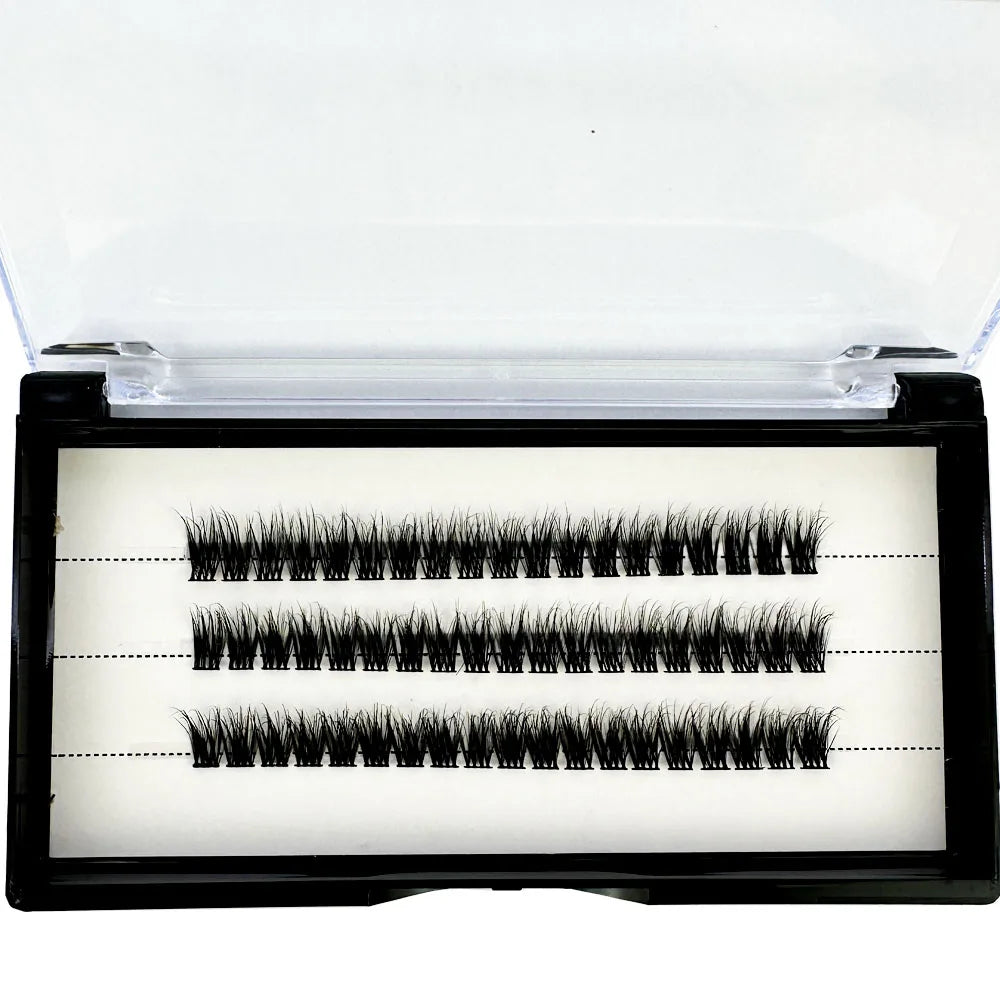 NEW3D DIY Clusters Volume Handmade Mink Eyelash Extension Curl Segmented False Lashes 5D fluffy Thick Bundle Cilias Makeup Tools