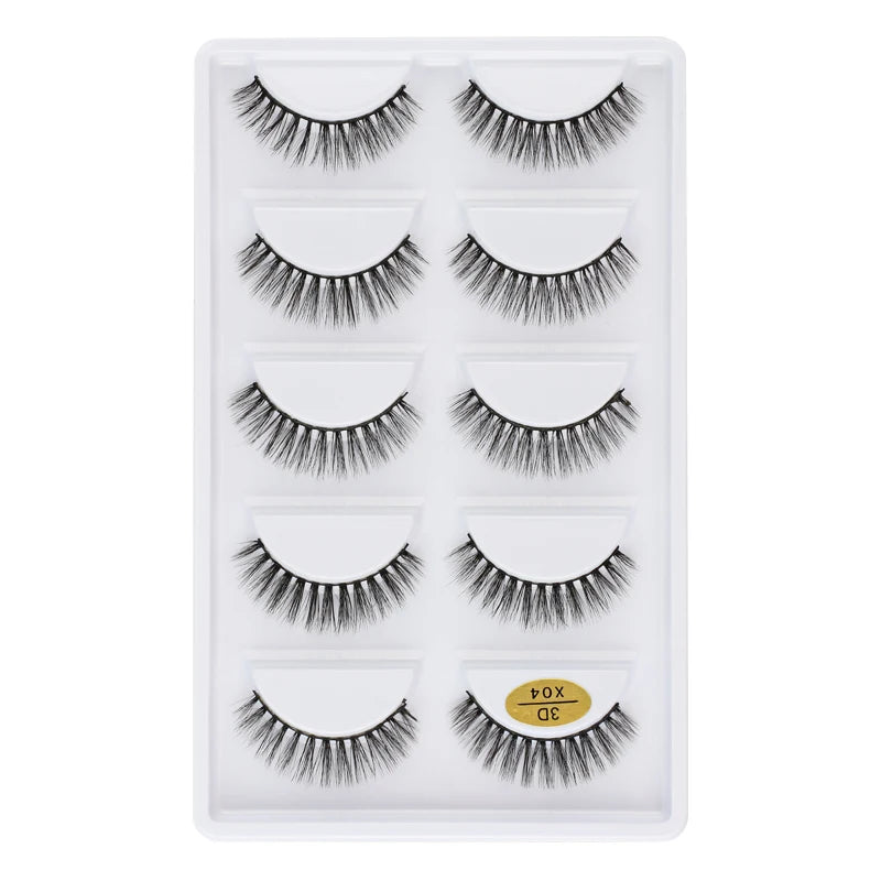 3/5 Pairs Fake Lashes Natural Long False Eyelashes Extension Fluffy 3D Mink Lashes Wispy Strip Eyelashes Makeup Tools maquillaje