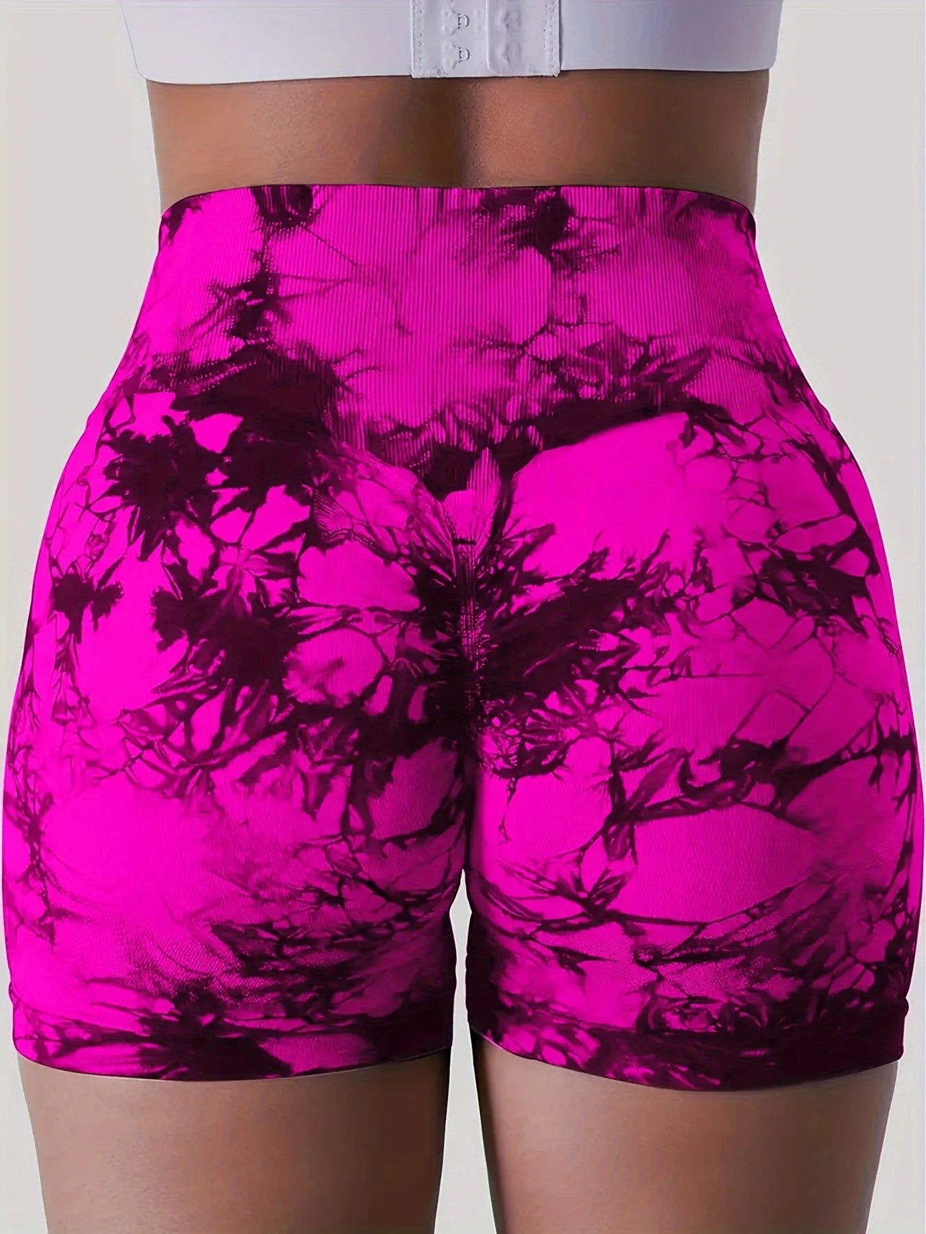 High-Waist Tie-Dye Yoga Shorts for Women-Seamless,Stretchy Activewear Womens Shorts Biker Shorts Sexy Girl Y2k Shorts Gym Shorts
