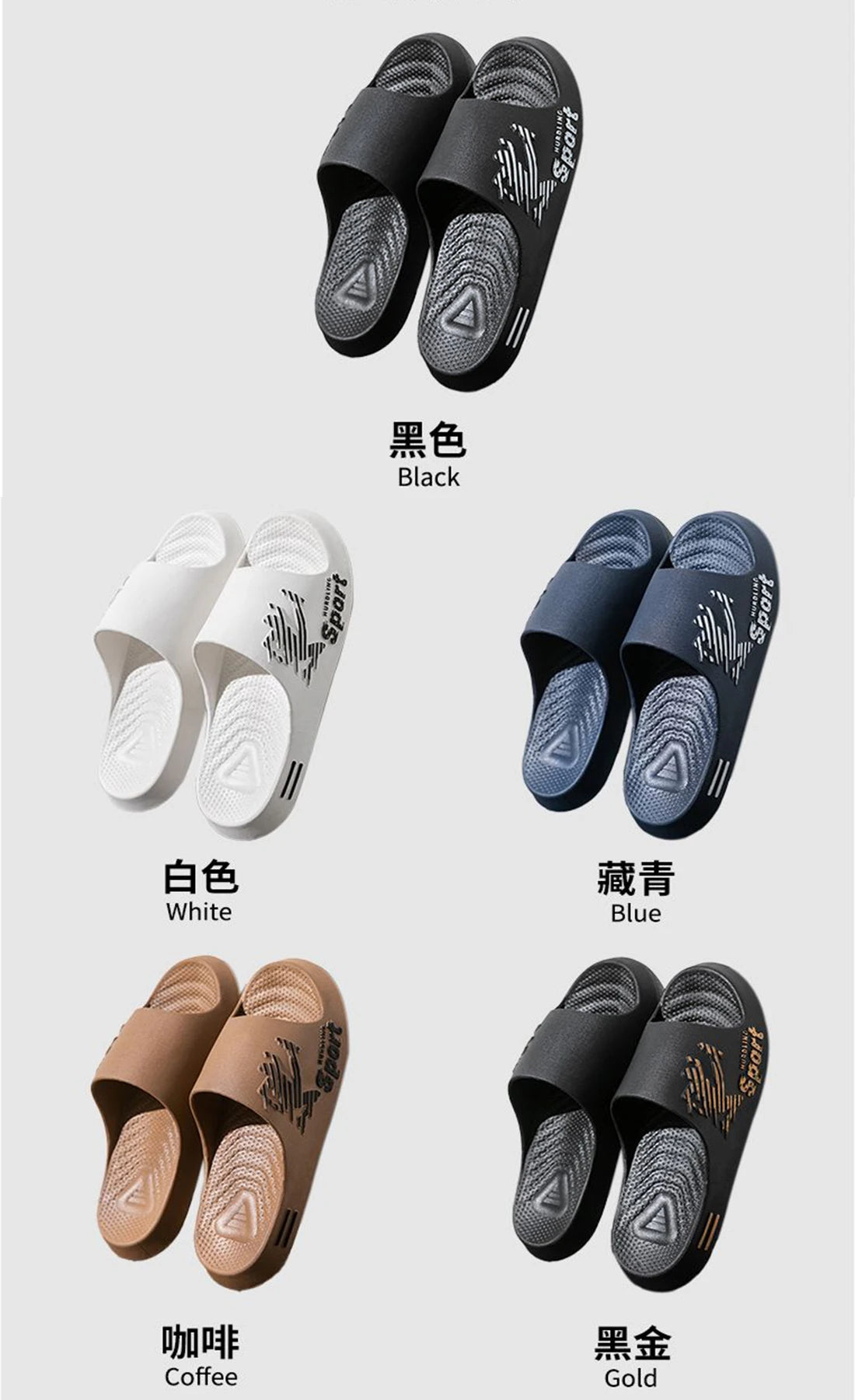 New Trend Men's Slippers Home indoor anti slip soft sole pvc slippers Summer sports style Outdoor Casual Beach Flip Flops Sandal